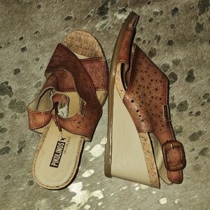 Pikolinos Women's Brown Wedge Sandals